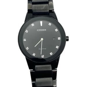 Citizen Eco Drive J165-S08 Men's Watch 40mm Wrist 6-6.25' Solar Recharge Battery